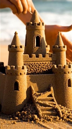 sand castle build timelapse 🏰