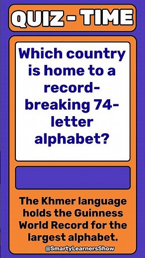 Which Country Has the Longest Alphabet? | English Has 26, This Nation Has 74! 😱