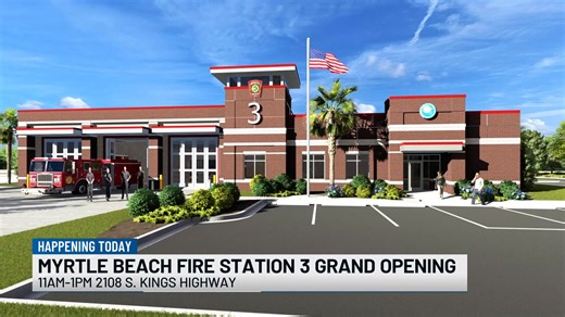 TODAY IS THE DAY! Myrtle Beach Fire Department is hosting the grand opening for the brand new Station 3 on South Kings Highway! 11am-1pm WMBF News Jenna Guzman will be there! | RichardsNews