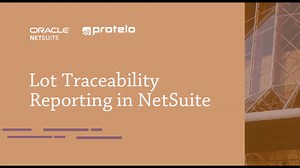 Lot Traceability Reporting in NetSuite