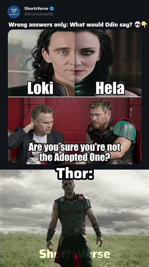 When Thor Finds Out He's the Adopted One 💀🤣 #Shorts