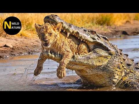 Crocodile vs Lion - Most Brutal Survival Battles in Africa | Wild Animal Fights