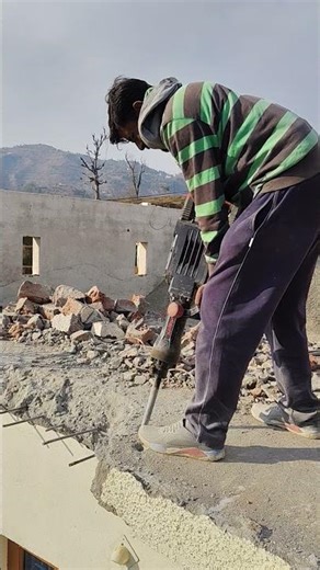 Powerful Demolition Hammer Work | Satisfying Concrete Breaking 🔨💥DemolitionHammer #ConstructionWork