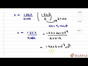 The limit of resolution of microscope, if the numerical aperture of microscop