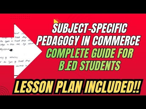 B.Ed Commerce Lesson Plan and how to teach commerce effectively? #lessonplan #bedstudents #commerce