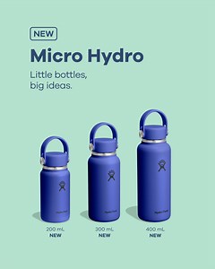 Mini Hydro Flasks, now in three sizes with removable straps so you can sip it, clip it & style it. | Hydro Flask