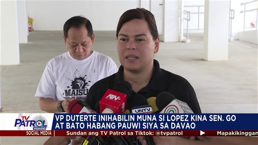 Sunod-sunod ang pagbisita ng mga tagasuporta ni OVP Chief of Staff Atty. Zuleika Lopez sa Veterans Memorial Medical Center kabilang na si Vice President Sara Duterte na magdamag siyang sinamahan sa opsital. Kaugnay na ulat: https://www.abs-cbn.com/news/nation/2024/11/24/vp-duterte-says-chief-of-staff-zuleika-lopez-resigning-from-post-0808 | TV Patrol