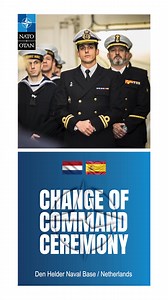 The Royal Netherlands Navy has marked the completion of its year-long command of Standing NATO Maritime Group One (SNMG1) with a handover ceremony at Den Helder Naval Base. Commodore Arjen Warnaar handed command to Rear Admiral Joaquín Ruiz Escagedo of the Spanish Navy, with the ceremony presided over by Deputy Commander MARCOM, French Navy Vice Admiral Ludovic Poitou. Read more: https://mc.nato.int/media-centre/news/2026/the-netherlands-hands-over-snmg1-to-spain-after-a-year-in-command-2 More p