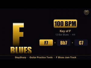 F Blues Metronome Play Along | 100 BPM | 12-Bar Blues | Stay Sharp Guitar