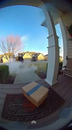 Too close to steal the porch package but bait exploded suddenly