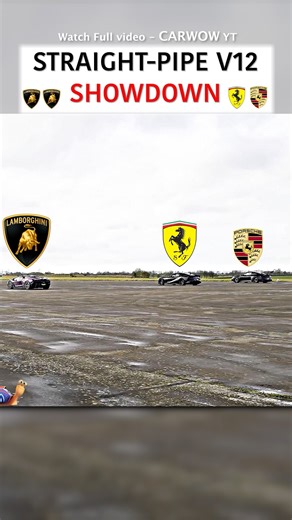 Straight-Pipe V12 Showdown — Ferrari vs Lamborghini DRAG RACE