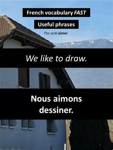 We like to draw / nous aimons dessiner #frenchforbeginner #learnfrench