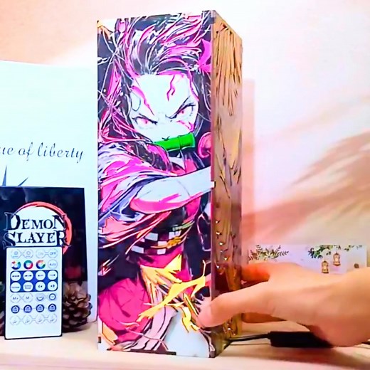 19 reactions | ✨Bring the demon-hunter universe into your room.This premium Anime-Themed Resin Wooden Box Lamp Series features six stunning designs inspired by iconic slayers, fierce pillars, the boar-mask warrior, the fiery swordsman, and the beloved demon-girl. Each lamp casts a warm, glowing scene that feels straight out of your favorite battles. Perfect for fans who want their desk or bedroom to feel alive with anime energy. | Hevenstar US | Facebook