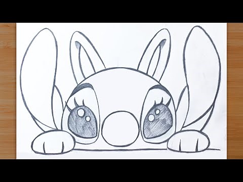 Easy Drawings - How to Draw Angel from Disney's Lilo and Stitch ✨ Step by Step in Pencil ✏️