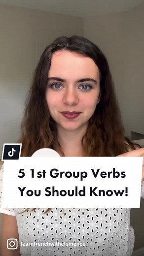 ☕️🇫🇷 5 First Group Verbs #frenchclass #frenchwords #frenchontiktok #frenchcourse #fypシ #frenchlanguage #studyfrench #frenchlessonsonline #fle