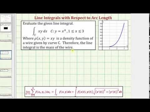 Evaluate a Line Integral of xy with Respect to Arc Length (Mass of Wire)