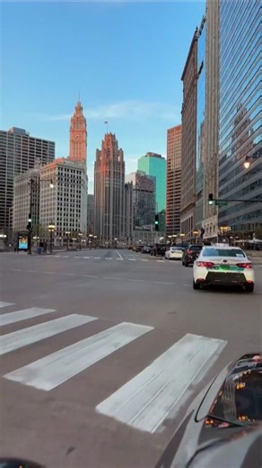 Chicago's Skyscrapers glowing like fireflies, #travel #chicago #shorts