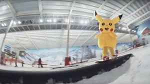 Olympic snowboarder dons Pikachu costume, busts out some glorious tricks