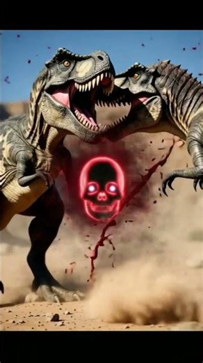 T-rex vs Spinosaurus fight 💀💀💀☠️