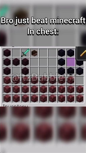 Bro just beat minecraft in inside the chest: