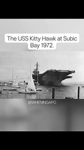 The USS Kitty Hawk at Subic Bay 1972. #CTTO #Wheninolongapo #Wheningapo #Olongapo #OlongapoCity #Olongapomemories #OlongapoOldPhotos #OlongapoThrowback | When in Olongapo