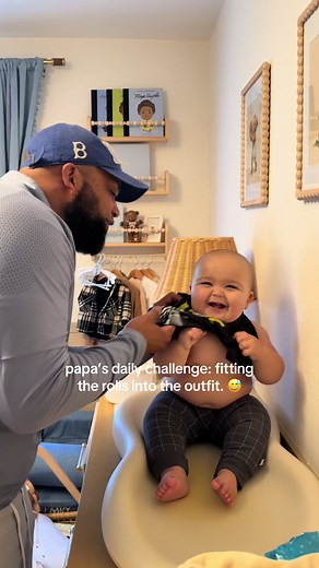 Fitting Baby Rolls into Outfits: A Cute Challenge