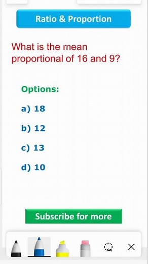Mean Proportional | How to find Mean Proportional of 2 Numbers #ratioandproportion #quanttricks
