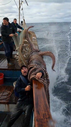 POV: You encounter a Giant Octopus in the dark abyss 🐙 #octopus #ai #ocean