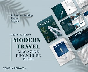 Modern Travel Magazine Layout|us Letter Layout Template|business Travel Book/magazine|digital |book Template|editable and Customizable - Etsy Canada