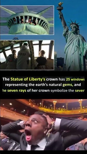 Statue of Liberty’s Crown 😱Holds Hidden Symbols of Freedom #shortvideo #viralvideo#facts #shorts
