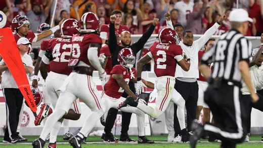 Pick-six! Zabien Brown takes it 99 yards to the house for Alabama