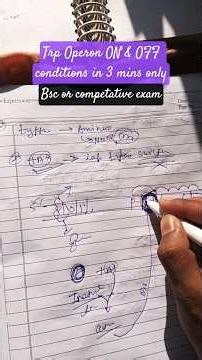 #status #video Trp operon ON &OFF conditions in only 3 mins Bsc #neet or competitive exam #shorts 🔥