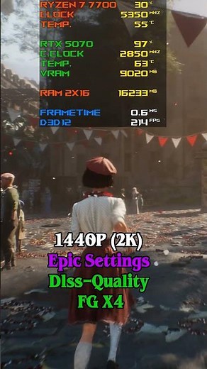 RTX 5070 + Ryzen 7 7700 | Clair Obscur: Expedition 33 2K Epic Ultra Benchmark #rtx5070