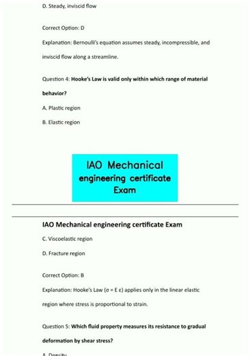 IAO Mechanical engineering certificate Exam video