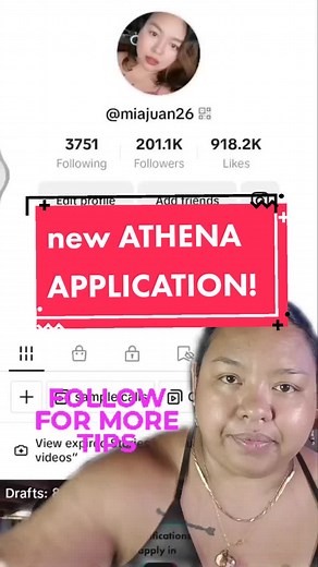 we have a new athena application process. to know more about athena executive virtual assistance and how to, follow me here on tiktok and i will give you all the tips to prepare you for the application. athena is still hiring executive virtual assistance for full time work from home. we offer as much as 46,000 pesos in salary, with health insurance for you and for one dependent, pet support program, dental optical and other medical benefits. with free training once you pass the application proce