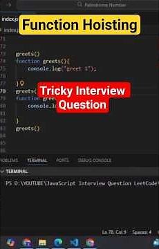 Function Hoisting in Javascript | javascript interview question #shorts #coding #javascript #ytshort