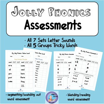 Complete Jolly Phonics Assessment: Sounds, tricky words, decodable words