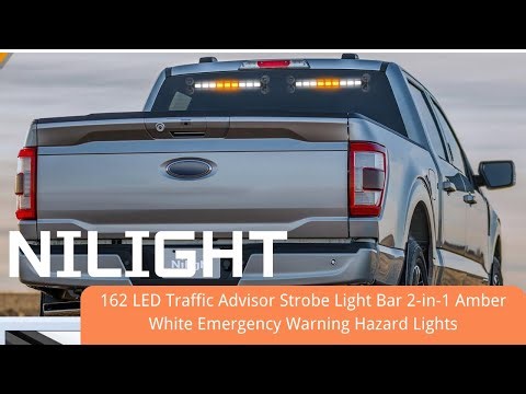 162 LED Traffic Advisor Strobe Light Bar Demo | Amber & White Modes, Flash Patterns & Install Guide