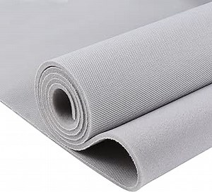 Headliner Fabric Mesh Type 60" W×38" L with Foam Backing Headliner Material Car Roof Upholstery Fabric for Automotive Truck RV Boat Home Replacement DIY, Light Gray