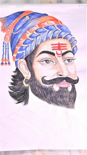 Drawing Chhatrapati Shivaji Maharaj 🚩| Step-by-Step Portrait
