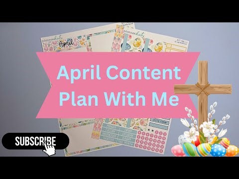 APRIL CONTENT PLANNING | Plan With Me in My Erin Condren + Planner Kate Stickers 🌸