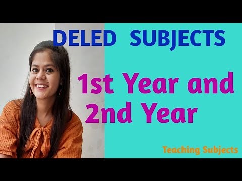 DELED SUBJECTS || First year Syllabus of Deled | Second year Syllabus of Deled | Diet | Deled
