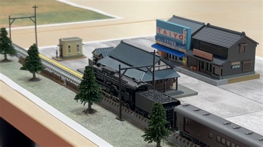 30年前的古董火车模型跑起来怎么样？C62蒸汽机车拉44系客车套装，Kato 1/150 n比例火车模型