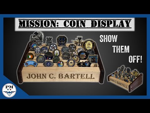 Personalized Challenge Coin Display From Walnut and Maple!