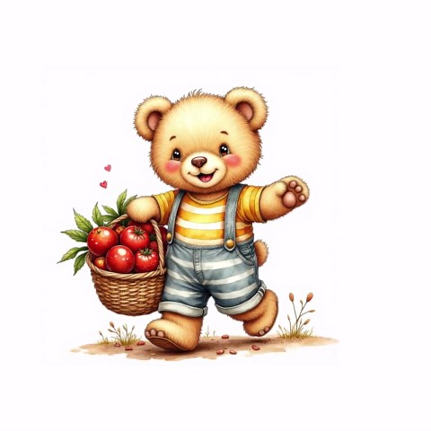 Summer Teddy Bear Clipart Bundle, Watercolor Beach Bear PNG, Kids Sublimation Design - Etsy