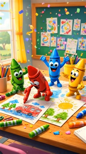 The Day the Crayons Came to Life! #kids #shorts