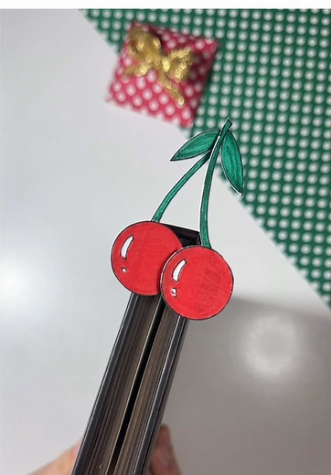 Easy Cherry Bookmark DIY Tutorial