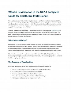 What is Revalidation in the UK A Complete Guide for Healthcare Professionals - SlideServe