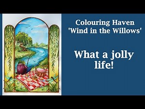Coloring in 'Colouring Heaven 'Wind in the Willows' with watercolor paints and Polychromos pencils