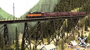Milwaukee Road EMD SDL39 on Bill Heiden's Western Extension Layout